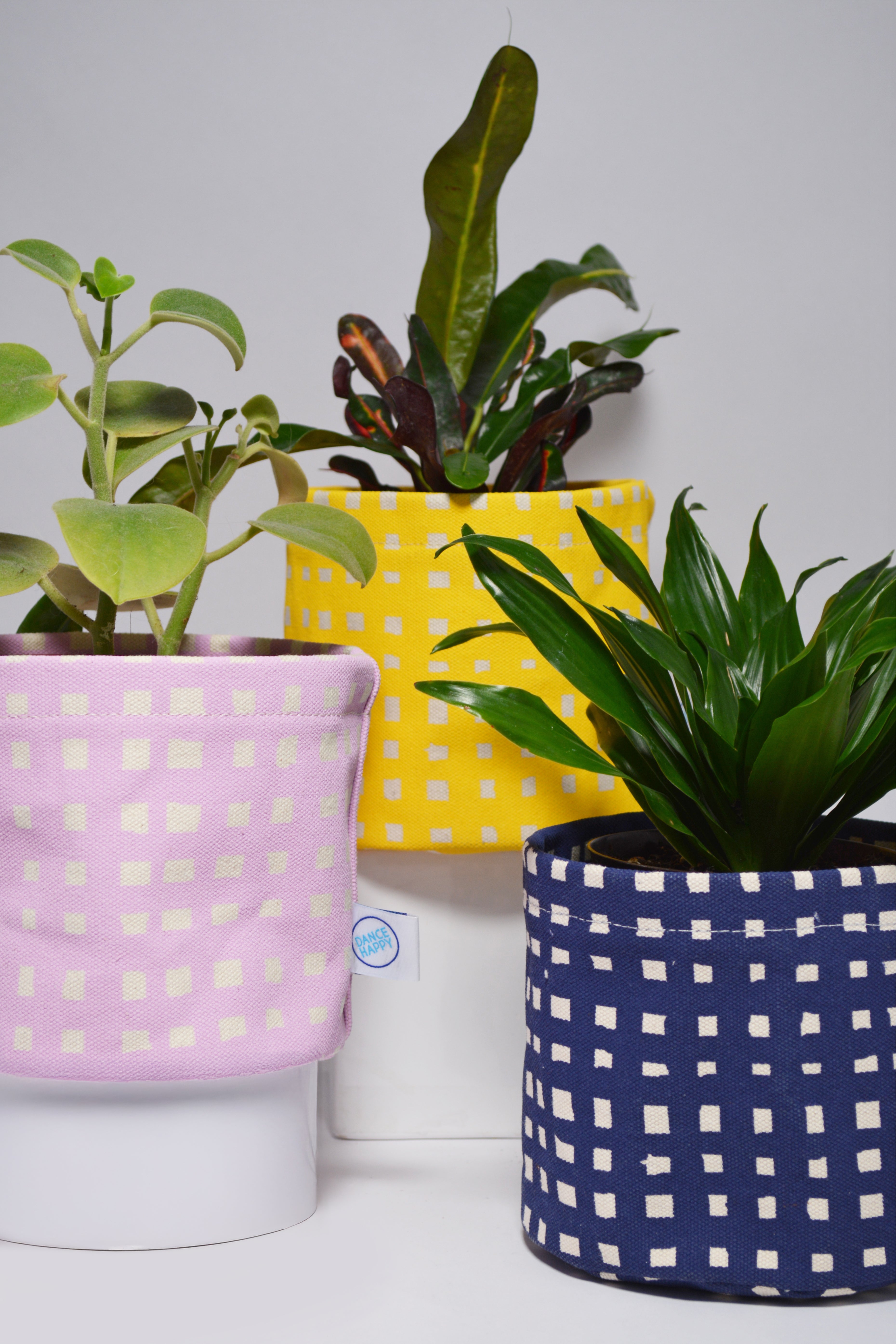 Micro Grid Round Bin/Canvas Planter