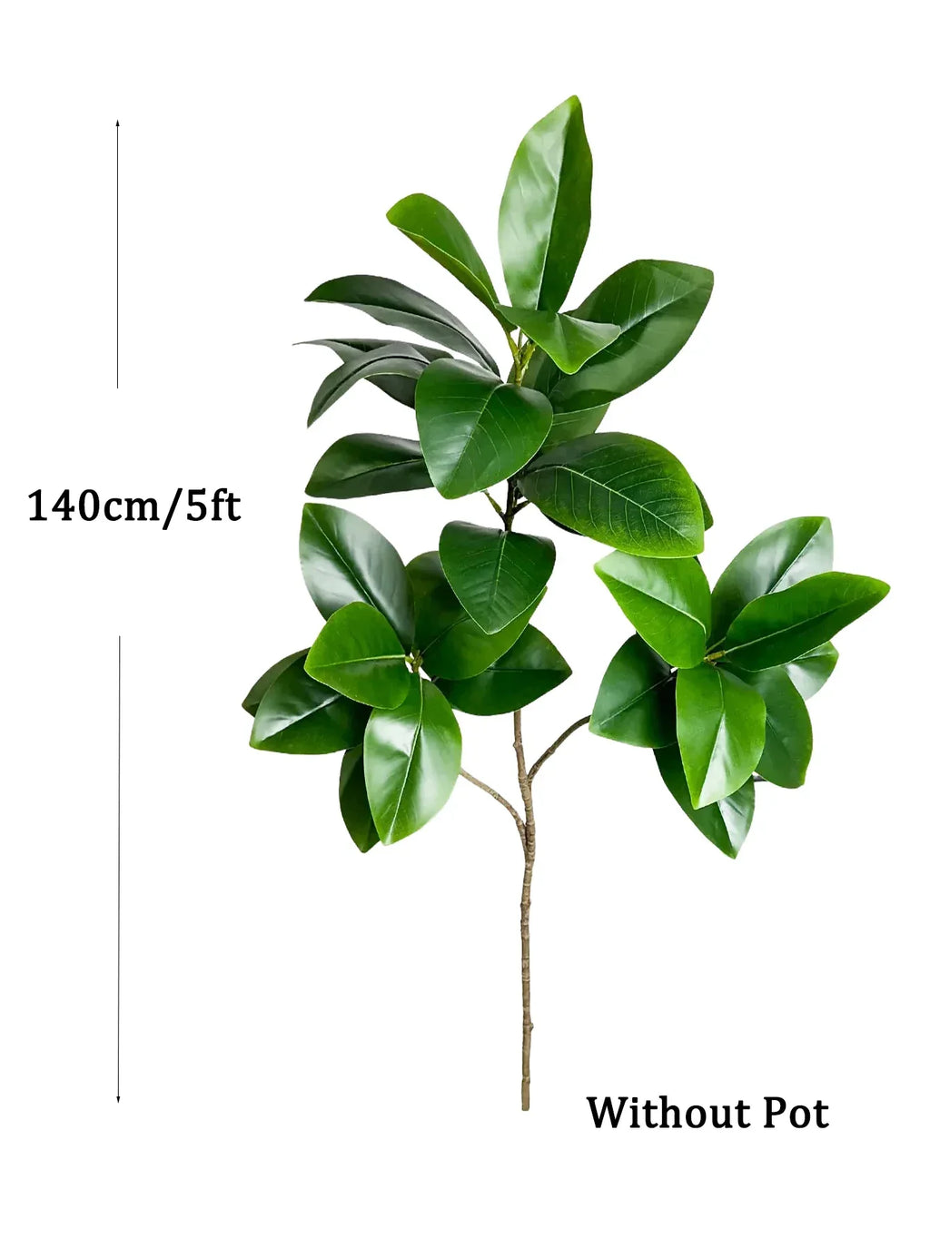 Dlight Decor 140cm Banyan Tree with Real Touch Fiddle Leaves for Home and Office Decor