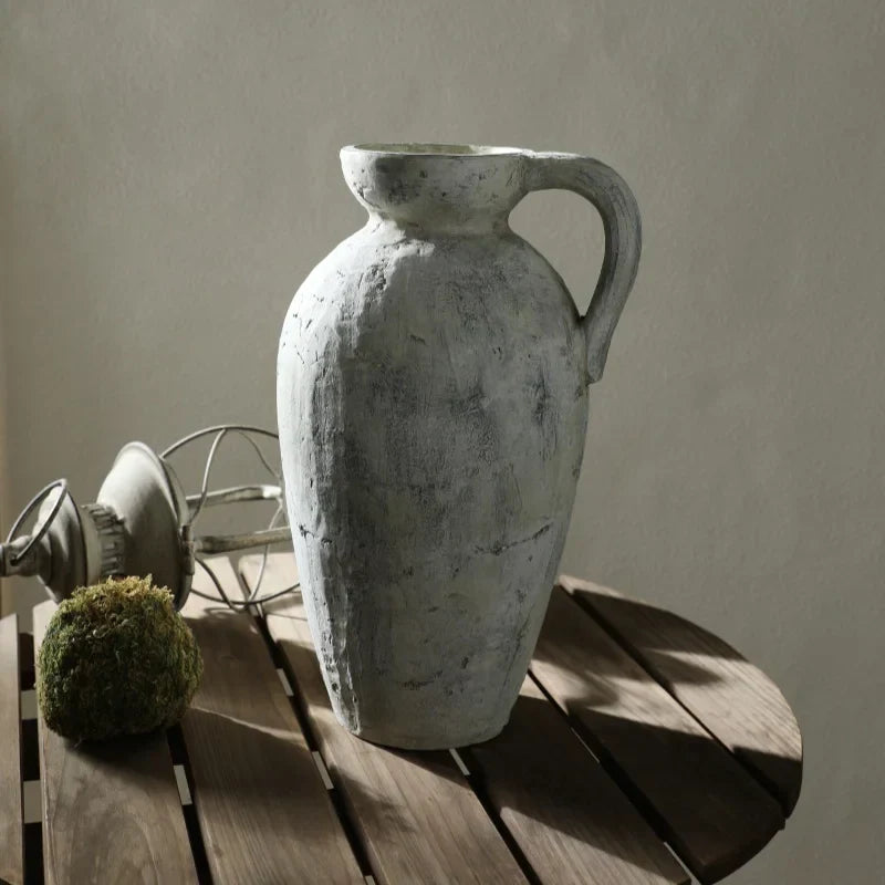 DecorBites™ Rustic Handmade Ceramic Vase for Home Decor