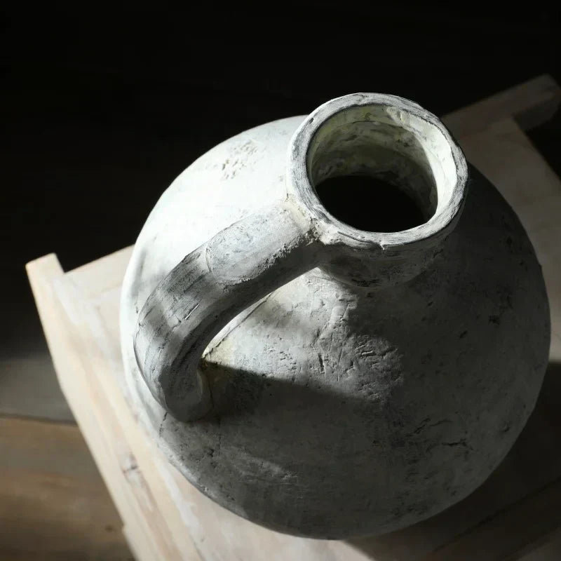 DecorBites™ Rustic Handmade Ceramic Vase for Home Decor